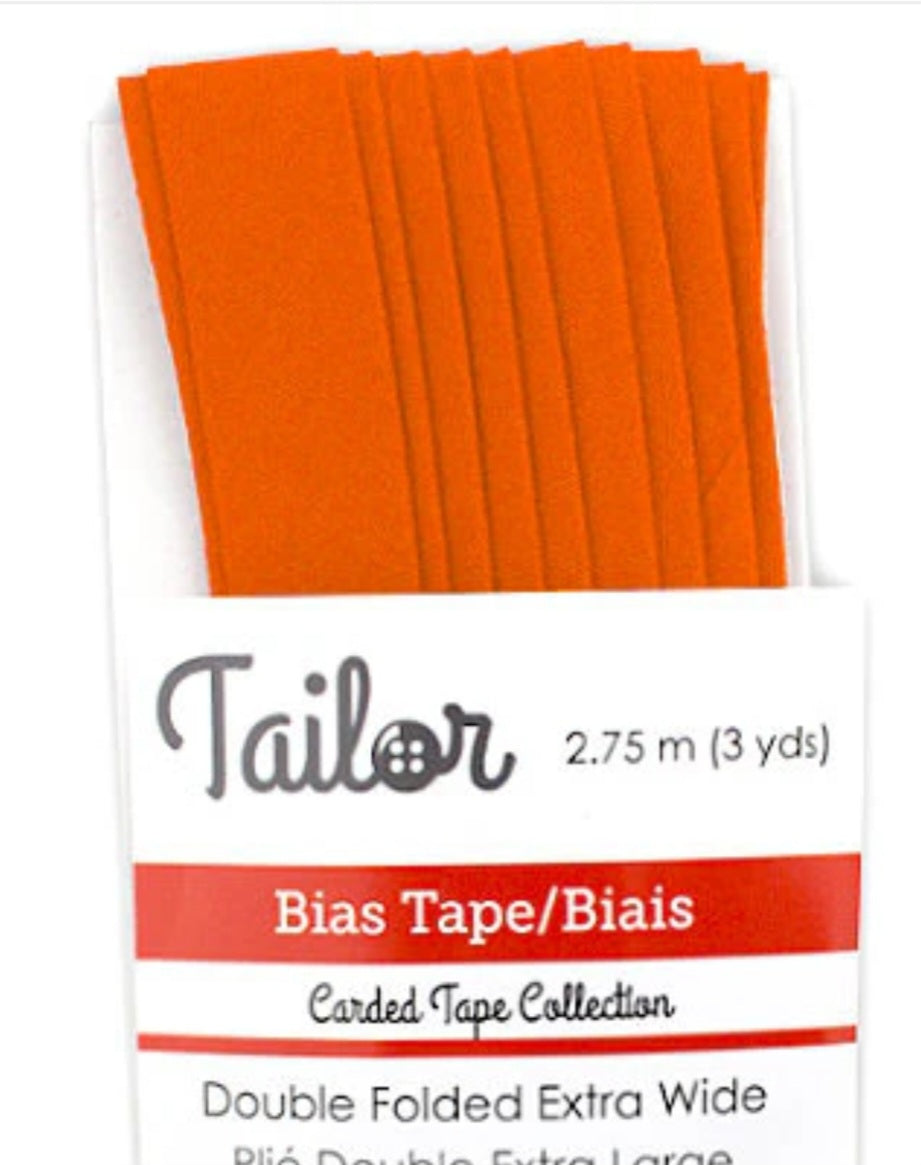 1/4” BIAS TAPE DOUBLE FOLD EXTRA WIDE - Orange