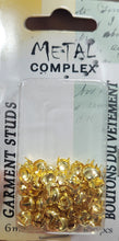 Load image into Gallery viewer, Garment Studs 6mm Dome (Gold LF)
