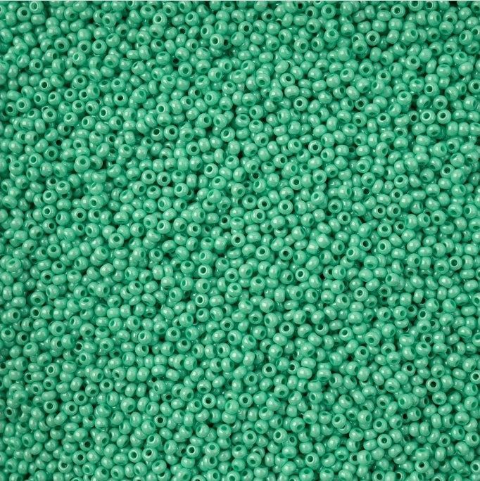 11/0 Seedbead Chalk Sfinx Terra Dyed Bright Turquoise