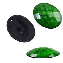 Load image into Gallery viewer, Resin Sew-on Crinkle Stone 10pcs Oval 30x40mm Emerald Green
