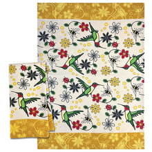 Load image into Gallery viewer, Printed Tea Towel - Hummingbird (Nenookaasi) by Storm Angeconeb
