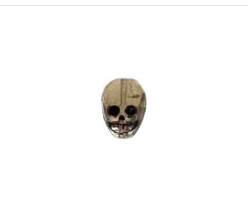 Glass Skulls 13mm Blk Diamond/White Painted