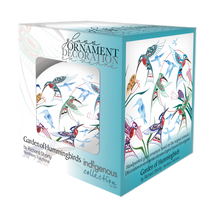 Load image into Gallery viewer, Garden of Hummingbirds - Glass Ornament by Richard Shorty
