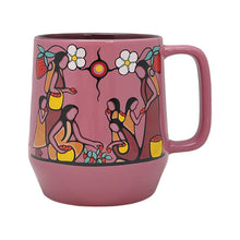 Load image into Gallery viewer, Big Ceramic Mug - Heart Berry Gatherers by Sharifah Marsden
