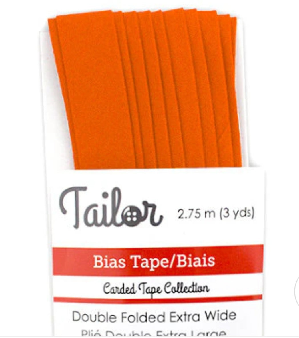 5/8” BIAS TAPE DOUBLE FOLD EXTRA WIDE - Orange