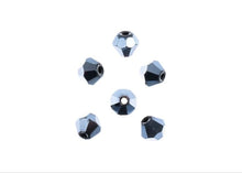Load image into Gallery viewer, Bicone 2 Strand 7"- 4mm Opaque Gunmetal Luster

