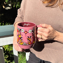Load image into Gallery viewer, Big Ceramic Mug - Heart Berry Gatherers by Sharifah Marsden
