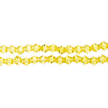 Load image into Gallery viewer, Bicone 2 Strand 7&quot;- 4mm Transparent Yellow
