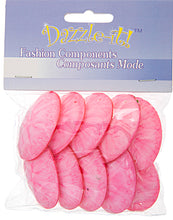 Load image into Gallery viewer, Resin Sew-on Crinkle Stone 10pcs Oval 30x40mm Hot Pink
