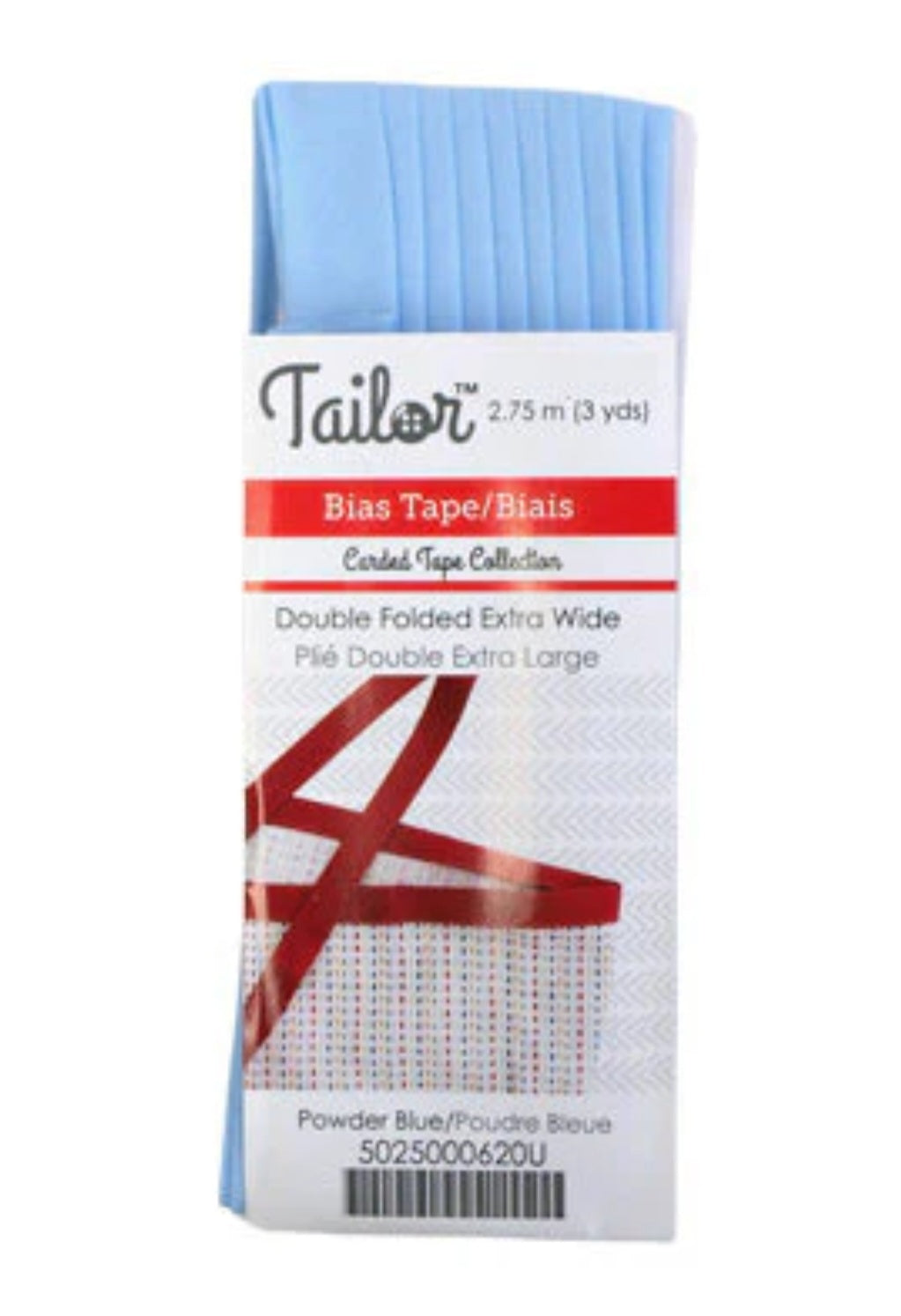 5/8” BIAS TAPE DOUBLE FOLD EXTRA WIDE - Powder Blue