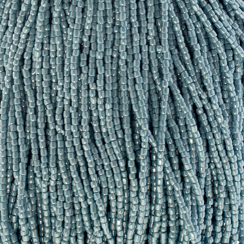 Czech Seed Beads 9/0 3Cut Opaque Turquoise Blue Luster Strung