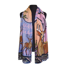 Load image into Gallery viewer, Signature Scarf - Deer (Waawaashkeshi) by Storm Angeconeb
