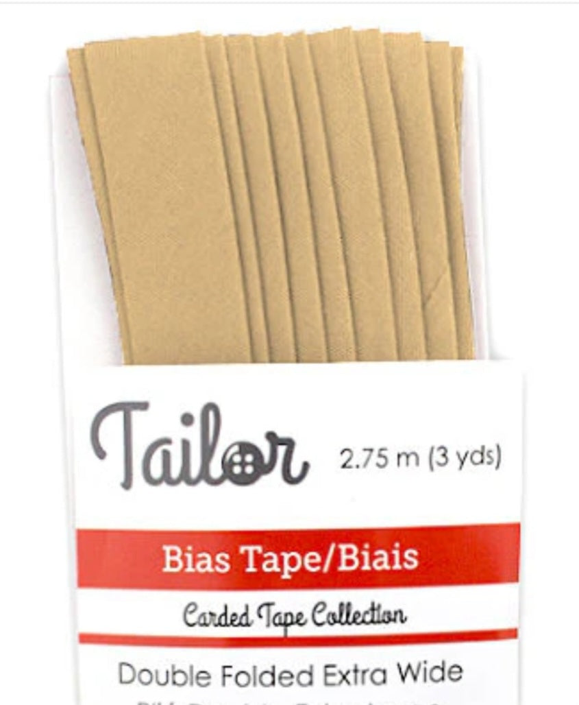 5/8” BIAS TAPE DOUBLE FOLD EXTRA WIDE - Almond