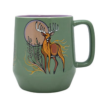 Load image into Gallery viewer, Big Ceramic Mug - Deer (Waawaashkeshi) by Storm Angeconeb
