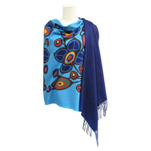 Load image into Gallery viewer, Flowers &amp; Birds Eco-Shawl by Norval Morrisseau
