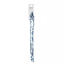 Load image into Gallery viewer, Rondelle 4x6mm Opaque Light Blue with Half Blue Iris
