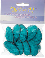 Load image into Gallery viewer, Resin Sew-on Crinkle Stone 10pcs Oval 30x40mm Peacock Blue
