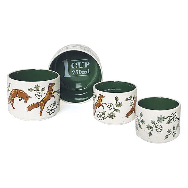 Ceramic Measuring Cup Set - Foxes by Storm Angeconeb