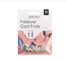 Load image into Gallery viewer, Fold Over Cord Ends (Silver)
