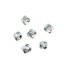 Load image into Gallery viewer, Bicone 2 Strand 7&quot;- 4mm Transparent Green Luster
