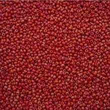 Load image into Gallery viewer, 11/0 Seedbead Opaque Matt Rainbow Red
