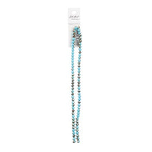 Load image into Gallery viewer, Rondelle 4x6mm Opaque Blue with Half Champaign Luster
