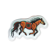 Load image into Gallery viewer, Acrylic Pin - Horse (Bebezhigooganzhii) by Storm Angeconeb
