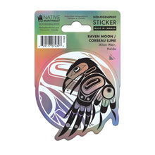 Load image into Gallery viewer, Holographic Sticker - Raven Moon by Allan Weir
