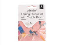 Load image into Gallery viewer, Earring Studs Flat with Clutch 10mm
