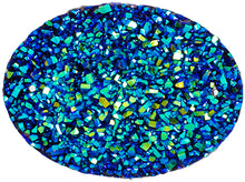 Load image into Gallery viewer, Resin Sew-on Sugar Stone 10pcs Oval 30x40mm Black AB
