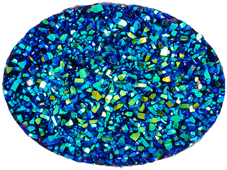 Resin Sew-on Sugar Stone 10pcs Oval 30x40mm Black AB