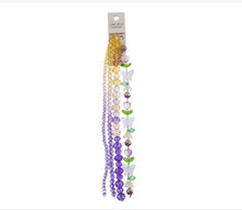 Load image into Gallery viewer, Crystal Lane 7" Bead Strand- Flowers - Ombre Yellow to Purple, Butterflies, Bell Flowers, Tulips and Rondelle Mix
