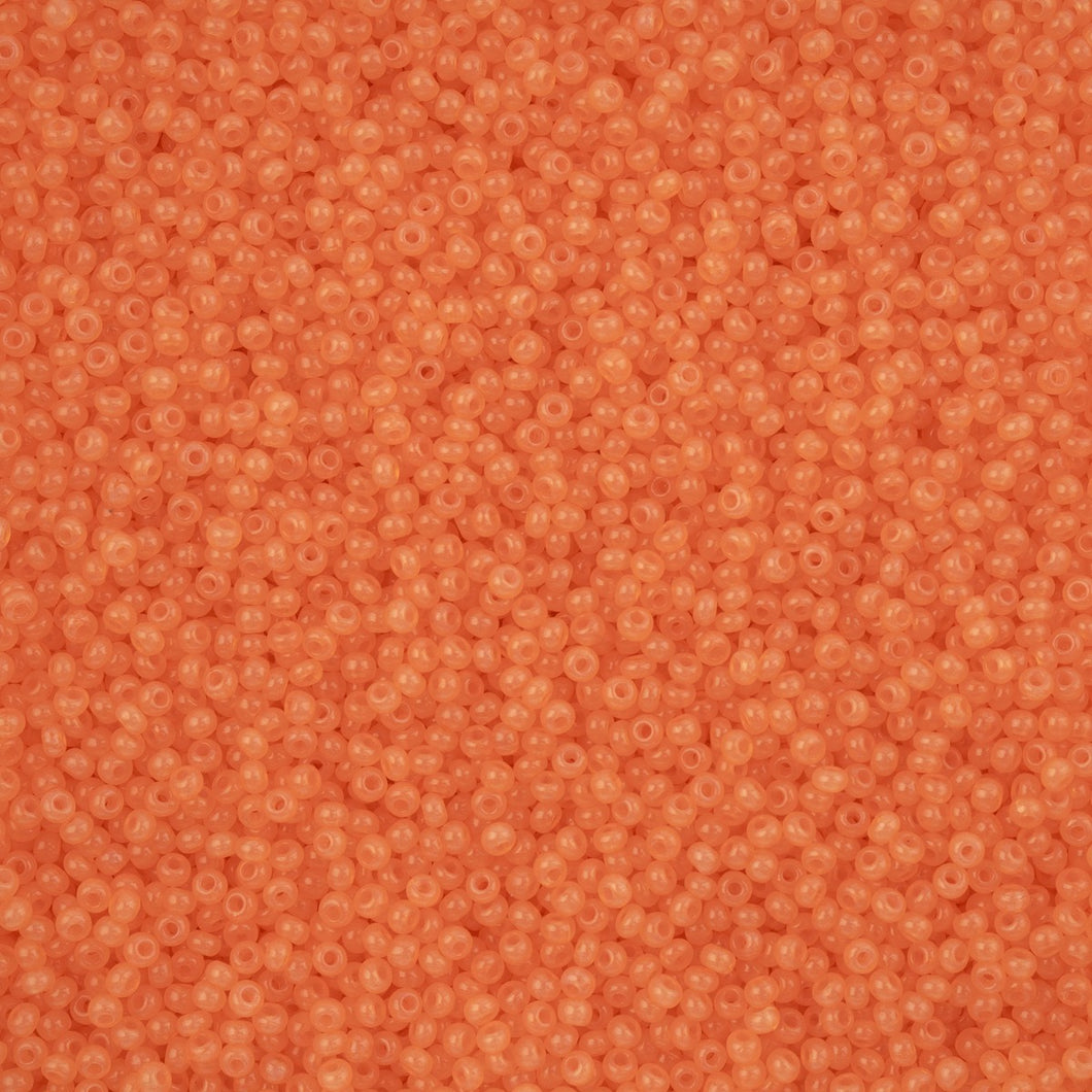 (Vial) Czech Seed Bead 11/0 Alabaster Orange Solgel