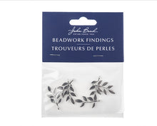 Load image into Gallery viewer, Beadwork Findings - Silver Pendant Branch w/Leaves 11x24mm (6pc)
