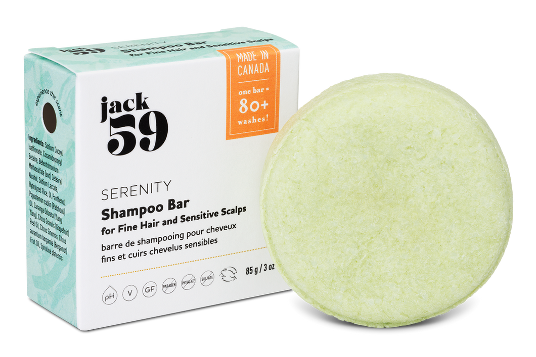 Full Size Shampoo Bar- Serenity (for Fine Hair and Sensitive Scalps)