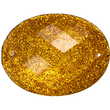 Load image into Gallery viewer, Resin Sew-on Glitter Stone 10p Oval 30x40mm Marigold
