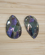 Load image into Gallery viewer, Teardrop Glass Rhinestones approx. 30mm long (1-pair)
