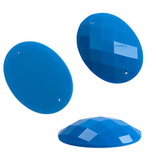 Load image into Gallery viewer, Resin Sew-on Bright Stone 10pc Oval 30x40mm Electric Blue
