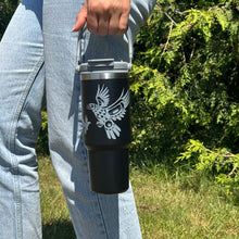Load image into Gallery viewer, Easy-Carry Insulated Tumbler (30oz) - Eagle in Flight by Corey Bulpitt

