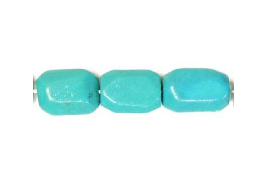 Turquonite Stabilized Facetted Rectangle 16