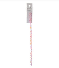 Load image into Gallery viewer, Crystal Lane 7" Glow in the Dark Round Beads (6mm) - Pink AB
