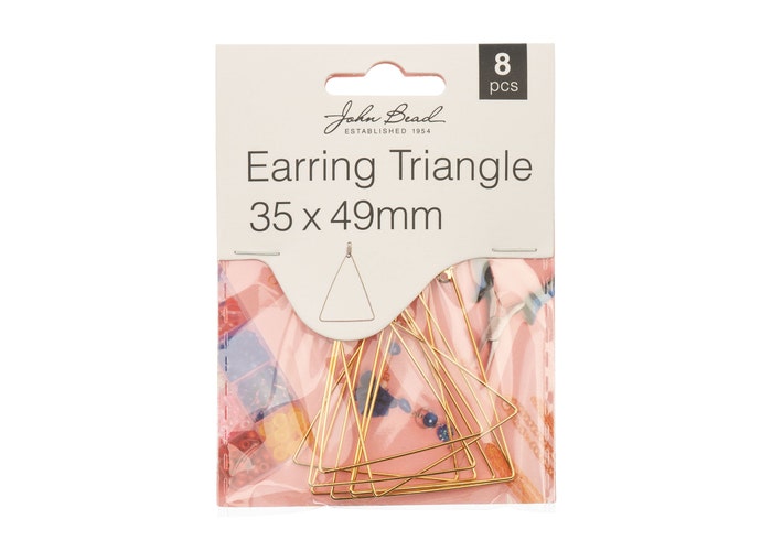 Earring Triangle 35x49mm (Gold) 8Pcs