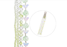 Load image into Gallery viewer, Crystal Lane 7" Bead Strand- Flowers - Ombre Green Roses, Butterflies and Round Beads
