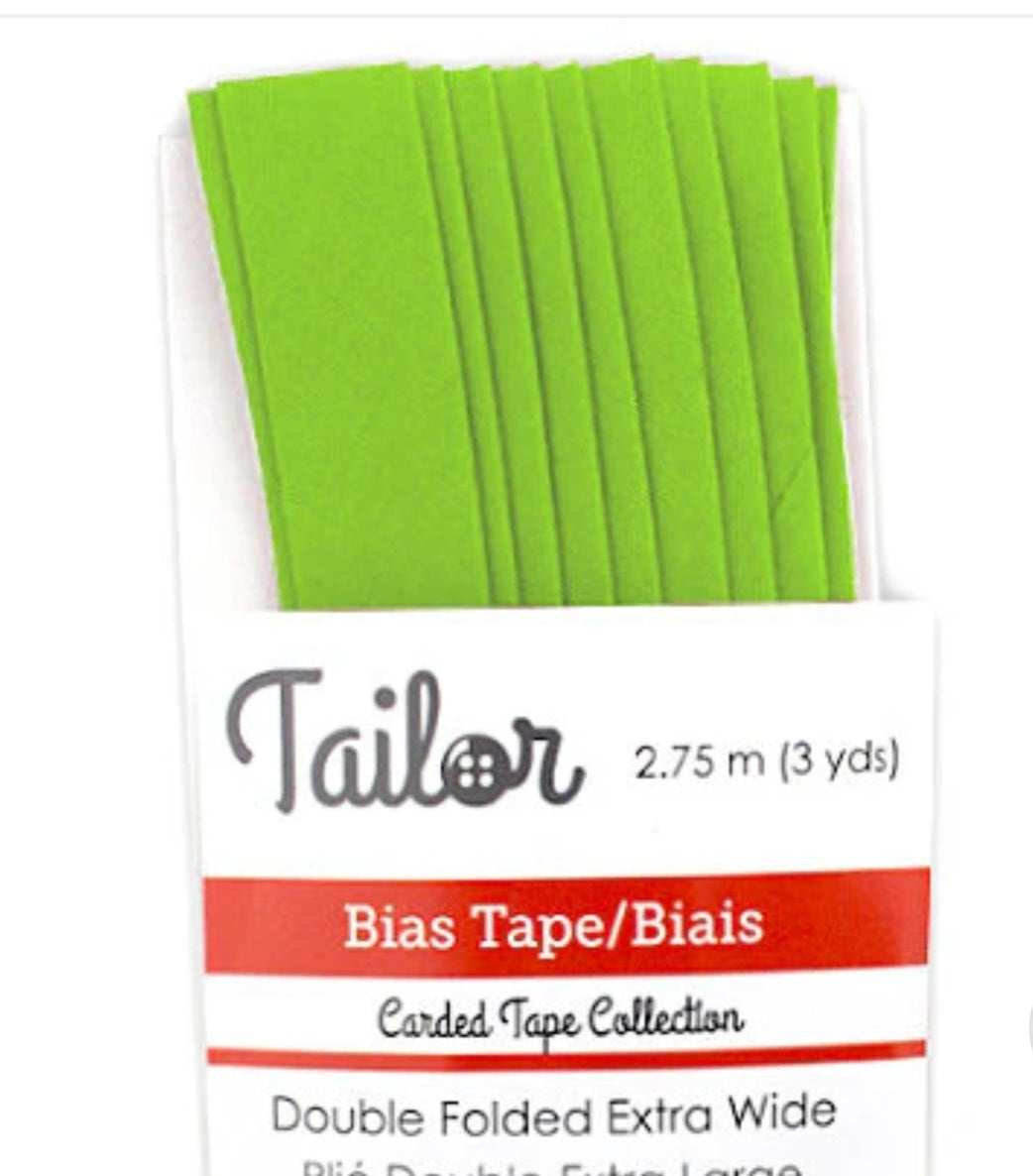 5/8” BIAS TAPE DOUBLE FOLD EXTRA WIDE - Lime