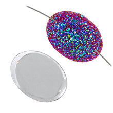 Load image into Gallery viewer, Resin Sew-on Sugar Stone 10pcs Oval 30x40mm Red AB
