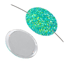 Load image into Gallery viewer, Resin Sew-on Sugar Stone 10pcs Oval 30x40mm Peacock Blue
