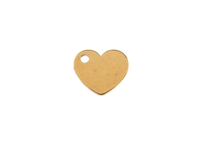 Sweet & Petite Charms 9x9.1mm Heart Gold 6pc