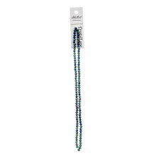 Load image into Gallery viewer, Rondelle 3x4mm Opaque Dark Green with Half Blue Iris
