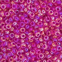 Load image into Gallery viewer, (Vial Miyuki Size 6/0) Crystal Hot Pink Lined AB

