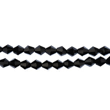 Load image into Gallery viewer, Bicone 2 Strand 7&quot;- 8mm Opaque Black
